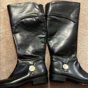 Tommy Hilfiger Black Leather Boots